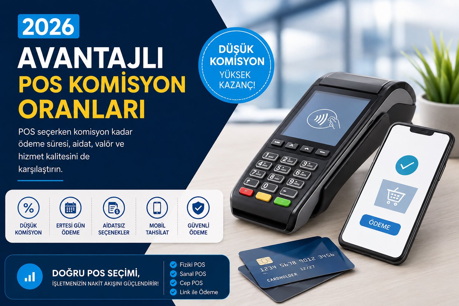 2026 Avantajlı POS Komisyon Oranları